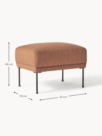 Sofa-Hocker Fluente, Bezug: 100% Polyester 35.000 Sch, Gestell: Massives Kiefernholz, Webstoff Nougat, B 62 x T 50 cm