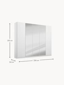 Falttürenschrank Wingview mit Panorama-Öffnung, Weiß, B 226 x H 210 cm