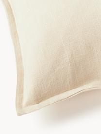 Housse de coussin en coton Vicky, 100% coton, Blanc crème, larg. 30 x long. 50 cm