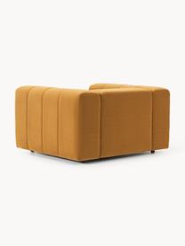 Fauteuil lounge en velours Lena, Velours ocre, larg. 133 x prof. 106 cm