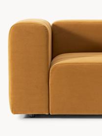 Fauteuil lounge en velours Lena, Velours ocre, larg. 133 x prof. 106 cm