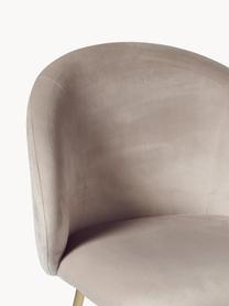 Barová židle ze sametu Luisa, Taupe, zlatá, Š 54 cm, V 54 cm