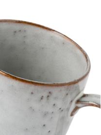 Handgemachte Tassen Nordic Sand, 400 ml, 6 Stück, Steingut, Hellgrau, Ø 10 x H 12 cm, 400 ml