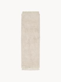 Flauschiger Hochflor-Läufer Dreamy mit Fransen, Flor: 100 % Polyester, GRS zert, Beige, B 80 x L 250 cm