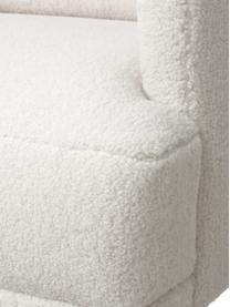 Teddy-Sessel Fluente, Bezug: 100 % Polyester (Teddyfel, Gestell: Massives Kiefernholz, FSC, Beine: Metall, pulverbeschichtet, Teddy Cremeweiss, B 74 x T 85 cm