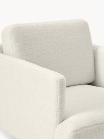 Teddy fauteuil Fluente, Bekleding: 100% polyester (teddyvach, Frame: massief grenenhout, Poten: gepoedercoat metaal Dit p, Teddy gebroken wit, B 74 x D 85 cm