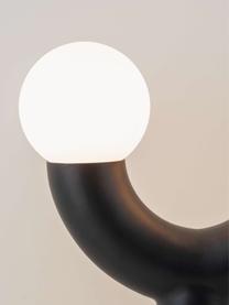 Designová stolní lampa tuba, Bílá, černá, Š 27 cm, V 28 cm