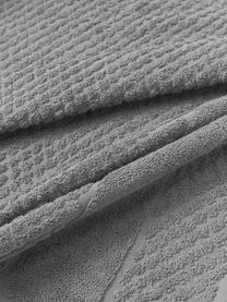 Set di asciugamani con motivo a nido d'ape Katharina, in varie misure, Grigio scuro, Set da 3 (asciugamano ospite, asciugamano e telo bagno)