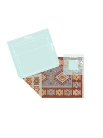 Kelim vloerkleed Yamuna in ethnostijl van katoen, 100% katoen, Rood, oranje, blauw, beige, roze, B 160 x L 220 cm (maat M)