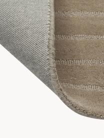 Wollen vloerkleed Mason, handgetuft, Onderzijde: 100% katoen Bij wollen vl, Taupe, B 200 x L 300 cm (maat L)