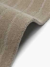 Tapis laine taupe tufté main Mason, Taupe, larg. 200 x long. 300 cm (taille L)