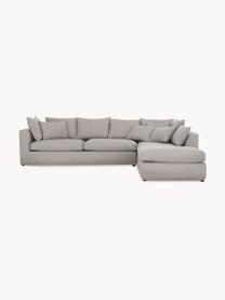 Divano angolare grande Zach, Rivestimento: polipropilene Il rivestim, Piedini: plastica, Tessuto taupe, Larg. 300 x Prof. 213 cm, chaise-longue a sinistra