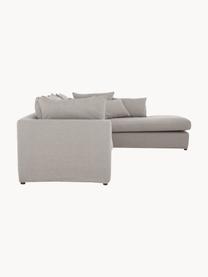 Großes Ecksofa Zach, Bezug: Polypropylen Der hochwert, Füße: Kunststoff, Webstoff Taupe, B 300 x T 213 cm, Eckteil links