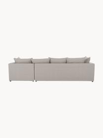 Divano angolare grande Zach, Rivestimento: polipropilene Il rivestim, Piedini: plastica, Tessuto taupe, Larg. 300 x Prof. 213 cm, chaise-longue a sinistra