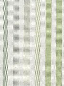 Gestreepte in- & outdoor loper Paros, 100% polypropyleen, Groen, beige, antraciet, 80 x 200 cm