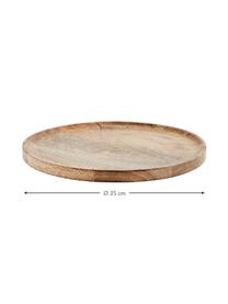 Deko-Tablett Mango aus Holz, Mangoholz, Helles Holz, Ø 35 cm