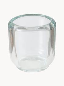 Glas-Windlichter Reguna mit Rillenrelief, 3er-Set, Glas, Transparent, Ø 9 x H 8 cm