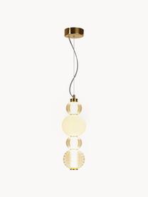 Mondgeblazen kleine LED hanglamp Collar, Goudkleurig, Ø 15 x H 59 cm