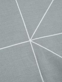 Funda nórdica doble cara de algodón Marla, Gris y blanco estampado, Cama 150/160 cm (240 x 220 cm)