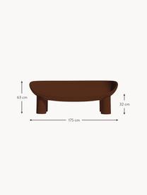 Kunststoff-Sofa Roly Poly (2-Sitzer), Kunststoff, Dunkelbraun, B 175 x T 62 cm