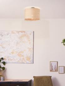 Lampada da soffitto in fibra naturale Raffy, Fibra naturale, Beige chiaro, Ø 37 x Alt. 28 cm