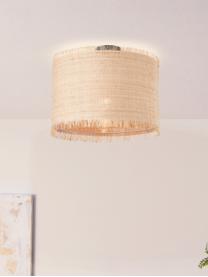 Lampada da soffitto in fibra naturale Raffy, Fibra naturale, Beige chiaro, Ø 37 x Alt. 28 cm