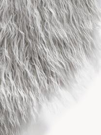 Fourrure synthétique frisée Morten, Gris clair, larg. 60 x long. 90 cm