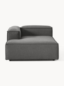 Chaise longue hoekmodule Lennon, Bekleding: 100% polyester De slijtva, Frame: massief grenenhout, multi, Poten: kunststof Dit product is , Geweven stof antraciet, B 119 x D 180 cm, hoekdeel links