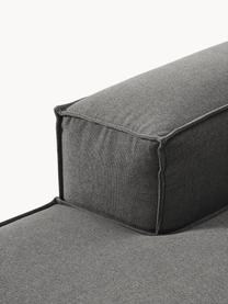 Chaise longue hoekmodule Lennon, Bekleding: 100% polyester De slijtva, Frame: massief grenenhout, multi, Poten: kunststof Dit product is , Geweven stof antraciet, B 119 x D 180 cm, hoekdeel links