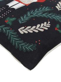 Poszewka na poduszkę ze świątecznym motywem Drummer, 100% bawełna, Zielony, wielobarwny, S 45 x D 45 cm
