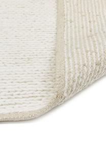 Alfombra artesanal de lana Uno, Parte superior: 60% lana, 40% poliéster, Reverso: 100% algodón Las alfombra, Crema, An 200 x L 300 cm (Tamaño L)