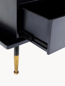 Otevřená šatní skříň La Gomera, Černá, zlatá, Š 170 cm, V 180 cm