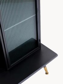 Otevřená šatní skříň La Gomera, Černá, zlatá, Š 170 cm, V 180 cm