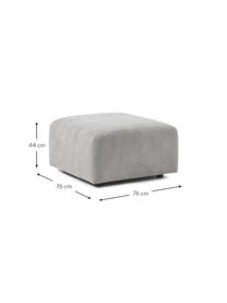 Pouf Lena, Tissu gris clair, larg. 76 x prof. 76 cm
