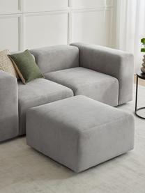 Sofa-Hocker Lena, Bezug: Webstoff (88% Polyester, , Gestell: Kiefernholz, Schichtholz,, Füße: Kunststoff, Webstoff Hellgrau, B 76 x T 76 cm