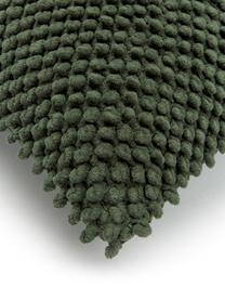 Federa arredo in cotone Indi, 100% cotone, Verde scuro, Larg. 45 x Lung. 45 cm