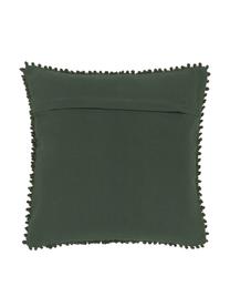 Housse de coussin 45x45 vert Indi, Vert foncé