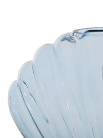 Skleněná váza Leucie, Sklo, Modrá, transparentní, Š 28 cm, V 22 cm