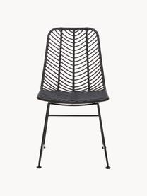 Polyratanová stolička Providencia, Čierna, Š 47 x H 63 cm