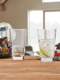Wassergläser Vario mit feinen Linien, 6 Stück, Kalk-Natron Glas, Transparent, Ø 8 x H 13 cm