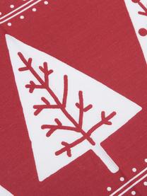 Funda de almohada Nordic Trees, Algodón, Rojo, blanco, An 50 x L 110 cm