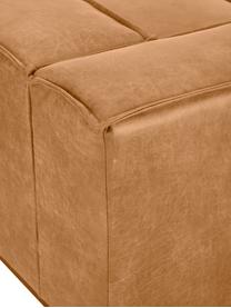 Leder-Sofa Abigail (3-Sitzer) in Braun mit Metall-Füßen, Bezug: Lederfaserstoff (70% Lede, Beine: Metall, lackiert, Leder Braun, B 230 x T 95 cm