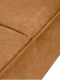 Leder-Sofa Abigail (3-Sitzer) in Braun mit Metall-Füssen, Bezug: Lederfaserstoff (70% Lede, Beine: Metall, lackiert, Leder Braun, B 230 x T 95 cm