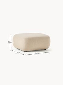 Pouf Sofia, Tissu beige clair, larg. 99 x haut. 44 cm