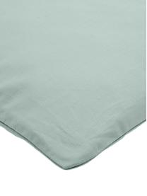 Taies d'oreiller en percale vert sauge Elsie, 2 pièces, 65 x 65 cm, Vert sauge, larg. 65 x long. 65 cm