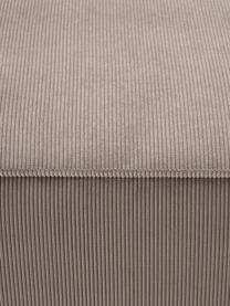 Eckmodul Lennon aus Cord, Bezug: Cord (92 % Polyester, 8 %, Gestell: Massives Kiefernholz, Spe, Füße: Kunststoff Dieses Produkt, Cord Taupe, B 119 x T 119 cm, Eckteil links