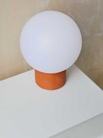 Mobile Dimmbare Aussentischlampe Terra mit Touchfunktion, Lampenschirm: Polyethylen, Weiss, Orange, Ø 20 x H 25 cm