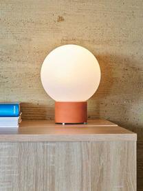 Mobile Dimmbare Aussentischlampe Terra mit Touchfunktion, Lampenschirm: Polyethylen, Weiss, Orange, Ø 20 x H 25 cm