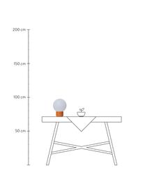 Mobile Dimmbare Außentischlampe Terra mit Touchfunktion, Lampenschirm: Polyethylen, Lampenfuß: Terrakotta, Weiß, Orange, Ø 20 x H 25 cm