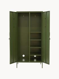 Kleiner Kleiderschrank The Twinny, Stahl, pulverbeschichtet, Dunkelgrün, B 85 x H 183 cm